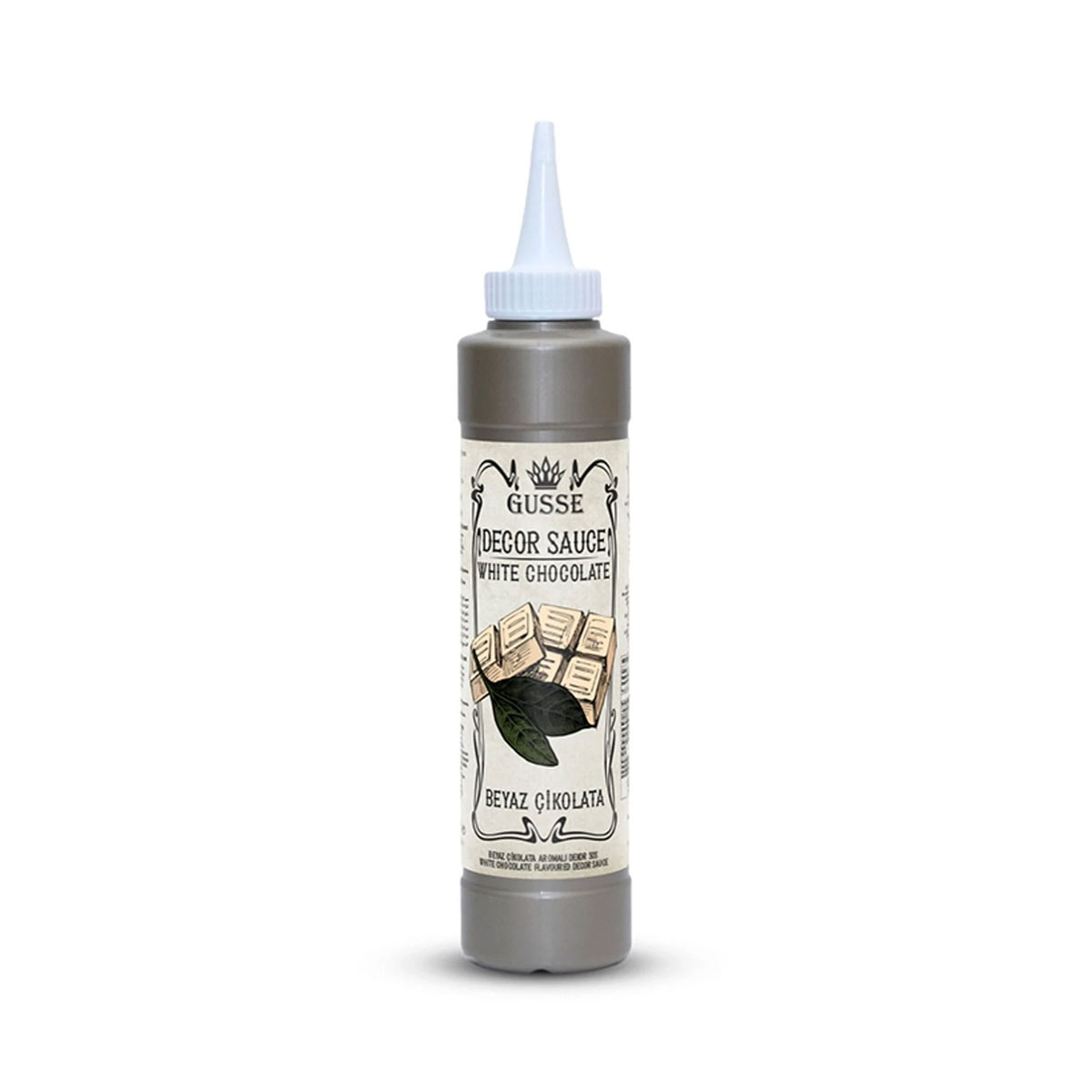 gusse-Beyaz-Çikolata-Dekor-Sos-750-gr- Beyaz Çikolata Aromalı Dekor Sos - Görsel 1